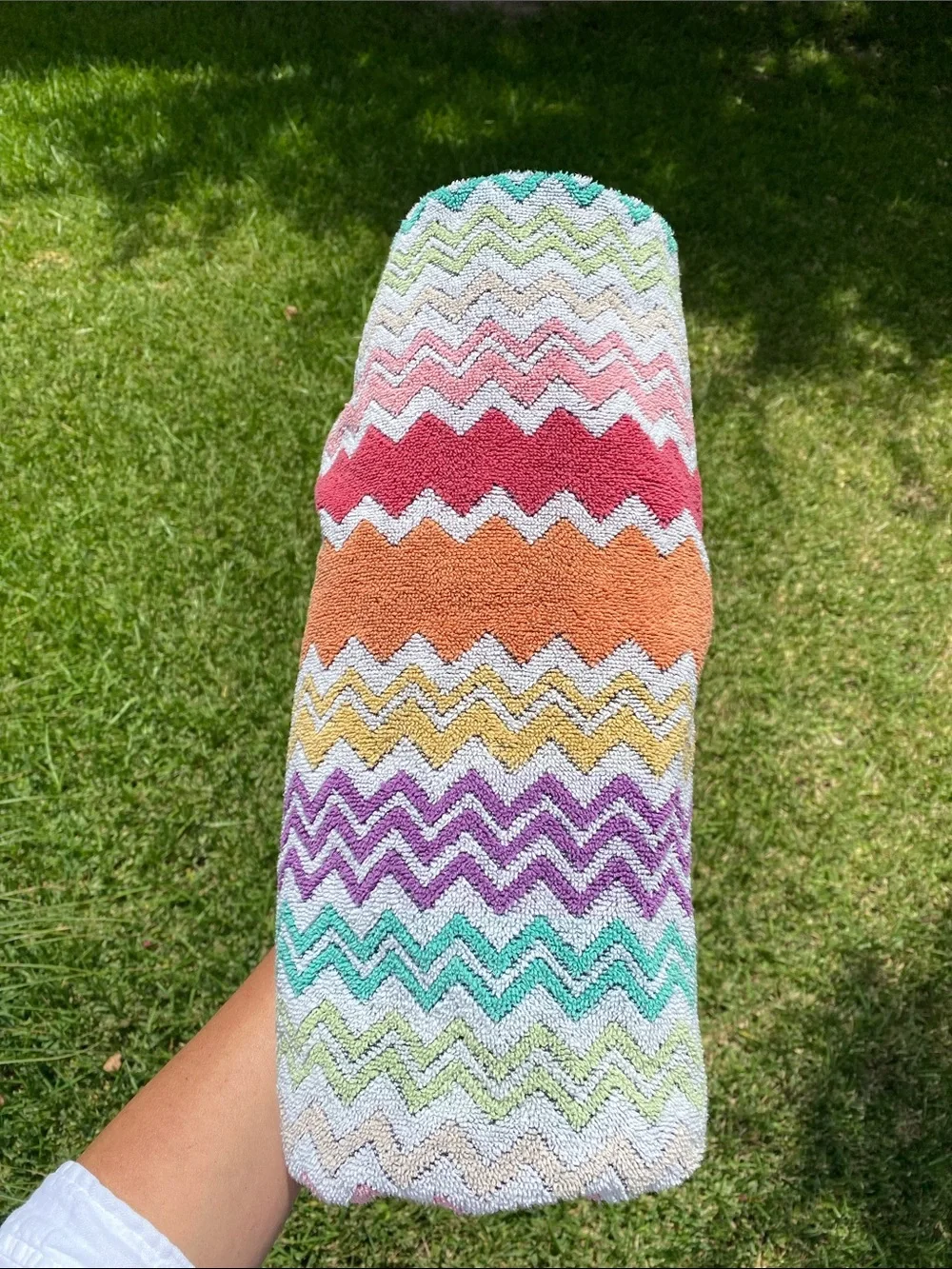 Missoni RUFUS Zigzag Towel - Orange, Pink, Purple, Yellow, Green, Burgundy
